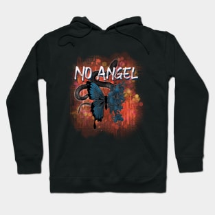 No Angel Design With A Snake And Blue Butterfly-Flowers Hoodie